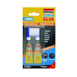 Soudal Super Glue Liquid 3G X 2