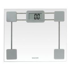 Salter Electronic Bathroom Scale White & Silver