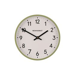 Wall Clock Green White 25Cm