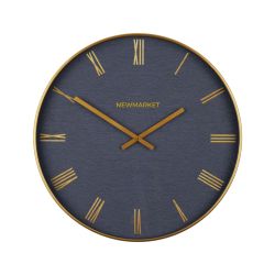 Wall Clock Brass Navy 50Cm