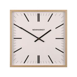 Wall Clock Oak White 40Cm