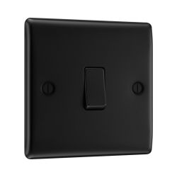 Bg Nexus Matt Black 20A Single 2 Way Switch