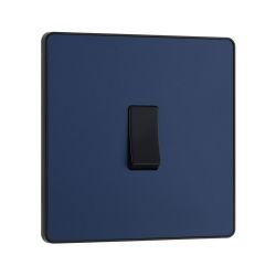 Bg Evolve Matt Blue 20A Single 2 Way Switch