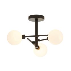Casa Cross-Arm 3 Light Ceiling Pendant - Black