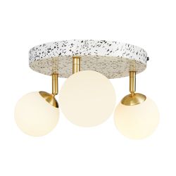 Toll 3 Ball Adjustable Spotlight Plate - Satin Brass