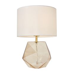 Luga Geometric Champagne Panel Base Table Lamp