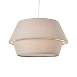 Balsa Double Layer Shade With Diffuser Grey