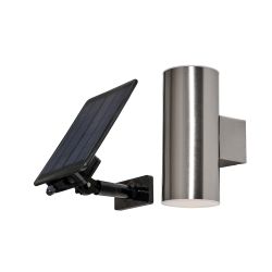 Aurin Solar LED Wall Light chrome