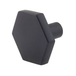 Hexagon Cabinet Knob 35Mm Matt Black Pk2