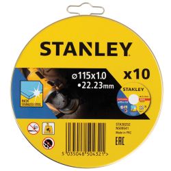 STANLEY 115X1MM CUTTING DISCS 10PC TIN