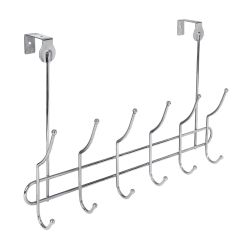 6 Door Hook Hanging Chrome