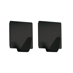 Large Angular Hook Black Stainless Steel 2 Pack