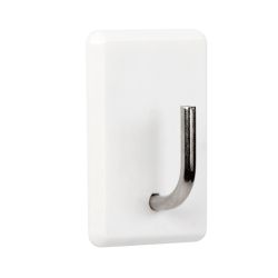Self-Adhesive Plastic White Hook II