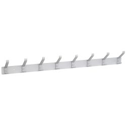 8 Hook Coat Rail - Aluminium