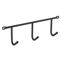 3 Hook Rail - Black