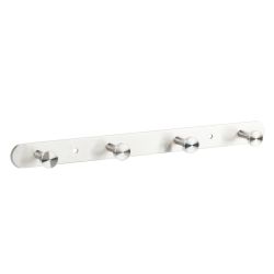 4 Round Hook Rail - Stainless Steel