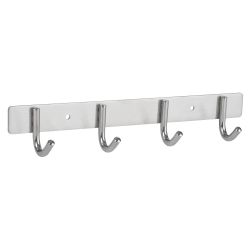 4 Hook Rail - Stainless Steel