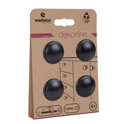 Mali Set of Knobs Black 4 Pack