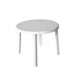 Zeus Round Garden Table White