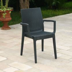 Dafne Rattan Garden Chair Anthracite