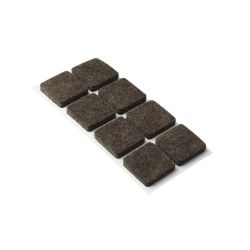 Felt Pads Self Adhesive Brown 30x30mm 8 Pack