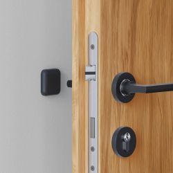 Self Adhesive Wall Door Stop Door Black 4Pk