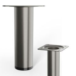 Furniture Leg Brushed Nickel 30x100mm