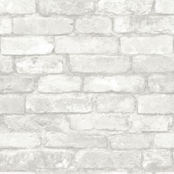 Nuwallpaper Brick Grey/White