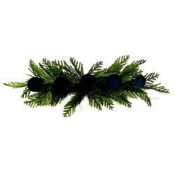 Black and Green Christmas Candle Holder Natural 96cm