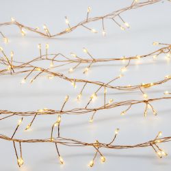 480 Led Silver Cluster Lights Warm White