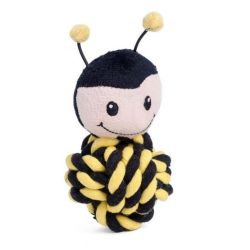 Petface Buddies Bert Bee Rope Ball Dog Toy