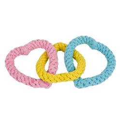 Little Petface Rope Hearts Dog Toy