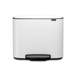 Brabantia Bo Pedal Bin, 11 + 23L - White