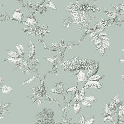Laura Ashley Elderwood Duck Egg Wallpaper