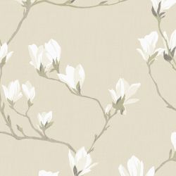 Laura Ashley Magnolia Grove Natural Wallpaper