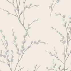 Laura Ashley Pussy Willow Steel Wallpaper