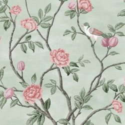 Laura Ashley Eglantine Eau de Nil Wallpaper