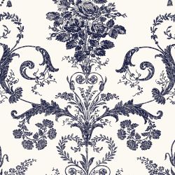 Laura Ashley Josette Off White & Midnight Wallpaper