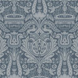 Laura Ashley Tapestry Floral Slate Grey Wallpaper