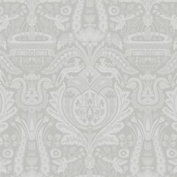 Laura Ashley Heraldic Damask Dusky Seaspray Wallpaper
