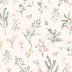 Laura Ashley Crosswell Coral Pink Wallpaper