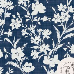 Laura Ashley Rye Midnight Seaspray Blue Wallpaper