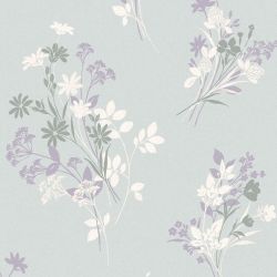 Laura Ashley Igerna Pale Duck Egg Blue Wallpaper