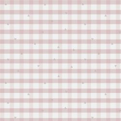 Laura Ashley Gingham Pale Amethyst Purple Wallpaper
