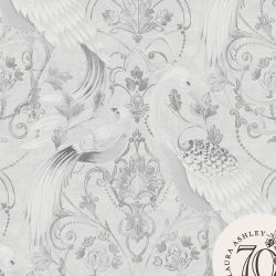 Laura Ashley Tregaron Silver Wallpaper