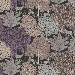 Laura Ashley Garwood Grove Violet Grey Wallpaper