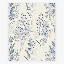 Next Leaf Sprigs Blue Wallpaper