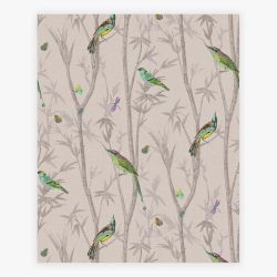 Next Chinoiserie Bird Trail Natural Wallpaper