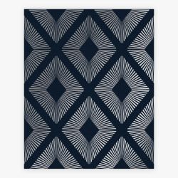 Next Deco Triangle Navy Wallpaper