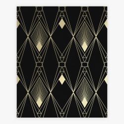 Next Deco Geometric Black Wallpaper